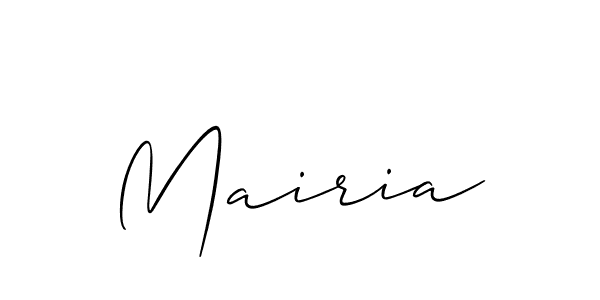 Mairia stylish signature style. Best Handwritten Sign (Allison_Script) for my name. Handwritten Signature Collection Ideas for my name Mairia. Mairia signature style 2 images and pictures png