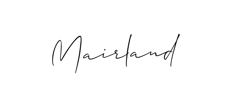 How to make Mairland signature? Allison_Script is a professional autograph style. Create handwritten signature for Mairland name. Mairland signature style 2 images and pictures png