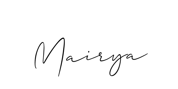 Make a short Mairya signature style. Manage your documents anywhere anytime using Allison_Script. Create and add eSignatures, submit forms, share and send files easily. Mairya signature style 2 images and pictures png