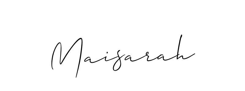 Also we have Maisarah name is the best signature style. Create professional handwritten signature collection using Allison_Script autograph style. Maisarah signature style 2 images and pictures png