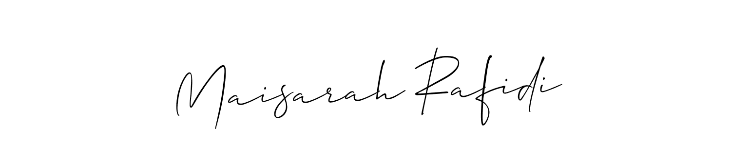 Make a beautiful signature design for name Maisarah Rafidi. With this signature (Allison_Script) style, you can create a handwritten signature for free. Maisarah Rafidi signature style 2 images and pictures png