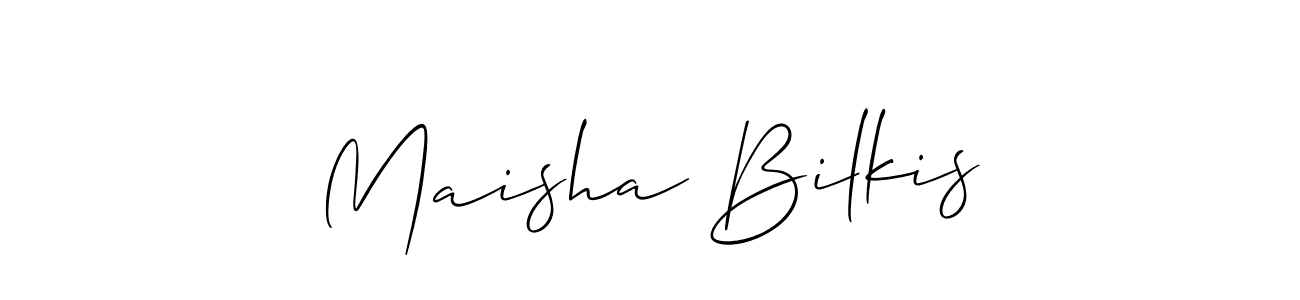 Make a beautiful signature design for name Maisha Bilkis. With this signature (Allison_Script) style, you can create a handwritten signature for free. Maisha Bilkis signature style 2 images and pictures png