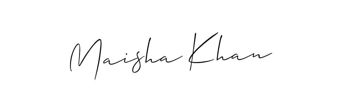 Use a signature maker to create a handwritten signature online. With this signature software, you can design (Allison_Script) your own signature for name Maisha Khan. Maisha Khan signature style 2 images and pictures png