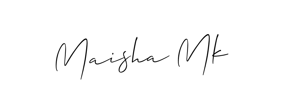 Also You can easily find your signature by using the search form. We will create Maisha Mk name handwritten signature images for you free of cost using Allison_Script sign style. Maisha Mk signature style 2 images and pictures png