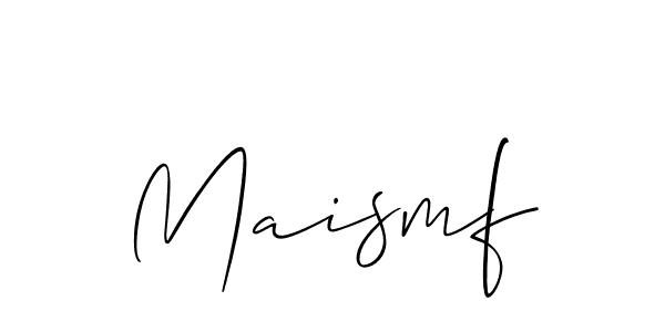 Create a beautiful signature design for name Maismf. With this signature (Allison_Script) fonts, you can make a handwritten signature for free. Maismf signature style 2 images and pictures png