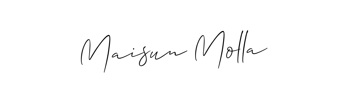 Make a short Maisun Molla signature style. Manage your documents anywhere anytime using Allison_Script. Create and add eSignatures, submit forms, share and send files easily. Maisun Molla signature style 2 images and pictures png