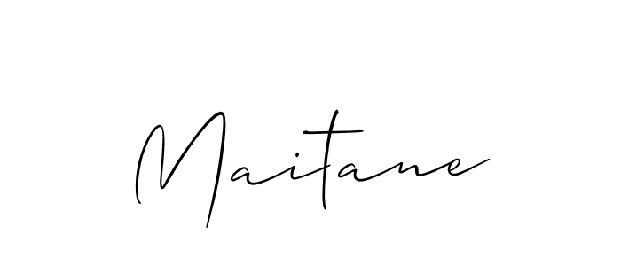 Create a beautiful signature design for name Maitane. With this signature (Allison_Script) fonts, you can make a handwritten signature for free. Maitane signature style 2 images and pictures png