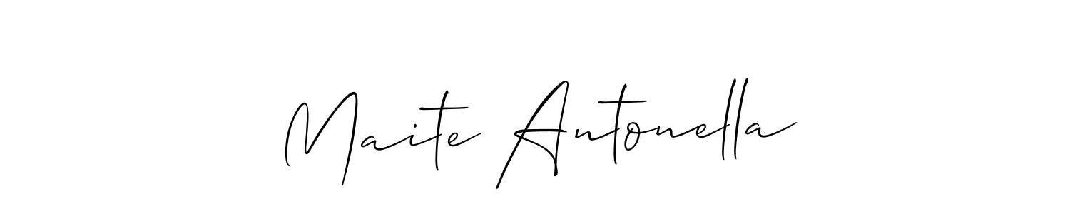 How to Draw Maite Antonella signature style? Allison_Script is a latest design signature styles for name Maite Antonella. Maite Antonella signature style 2 images and pictures png
