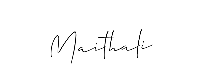 Similarly Allison_Script is the best handwritten signature design. Signature creator online .You can use it as an online autograph creator for name Maithali. Maithali signature style 2 images and pictures png