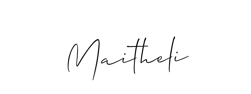 Design your own signature with our free online signature maker. With this signature software, you can create a handwritten (Allison_Script) signature for name Maitheli. Maitheli signature style 2 images and pictures png