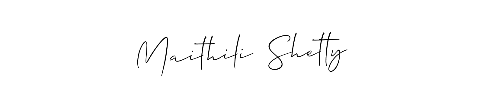 Also You can easily find your signature by using the search form. We will create Maithili  Shetty name handwritten signature images for you free of cost using Allison_Script sign style. Maithili  Shetty signature style 2 images and pictures png