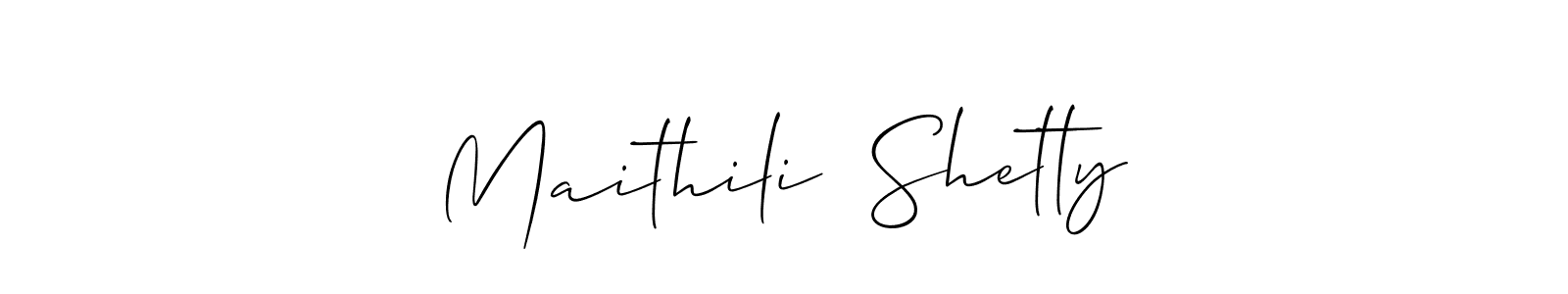 Create a beautiful signature design for name Maithili  Shetty. With this signature (Allison_Script) fonts, you can make a handwritten signature for free. Maithili  Shetty signature style 2 images and pictures png