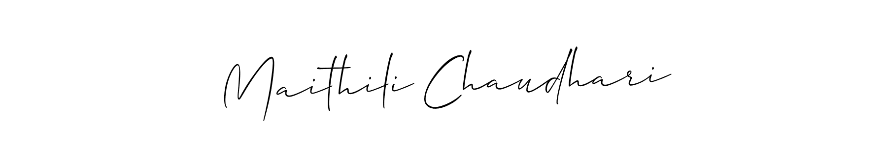 It looks lik you need a new signature style for name Maithili Chaudhari. Design unique handwritten (Allison_Script) signature with our free signature maker in just a few clicks. Maithili Chaudhari signature style 2 images and pictures png