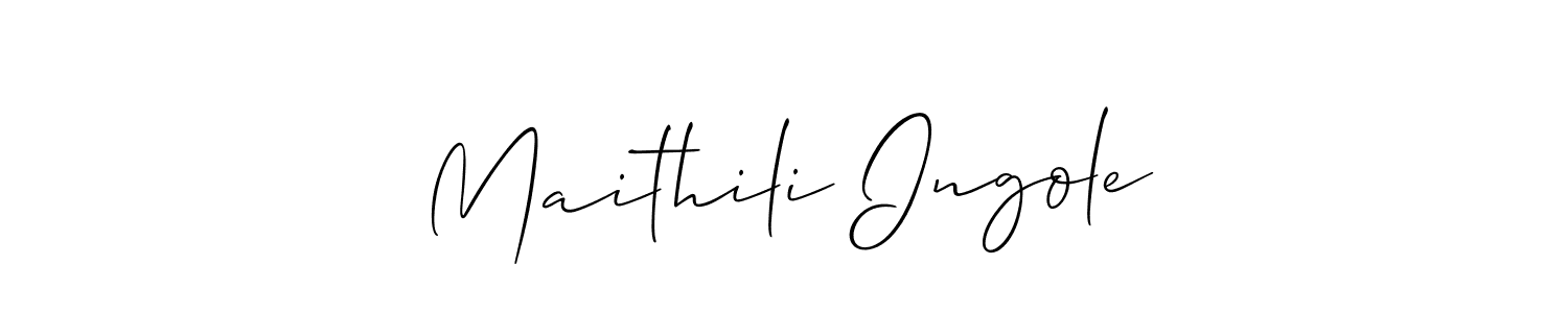 This is the best signature style for the Maithili Ingole name. Also you like these signature font (Allison_Script). Mix name signature. Maithili Ingole signature style 2 images and pictures png