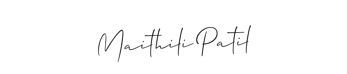 Maithili Patil stylish signature style. Best Handwritten Sign (Allison_Script) for my name. Handwritten Signature Collection Ideas for my name Maithili Patil. Maithili Patil signature style 2 images and pictures png