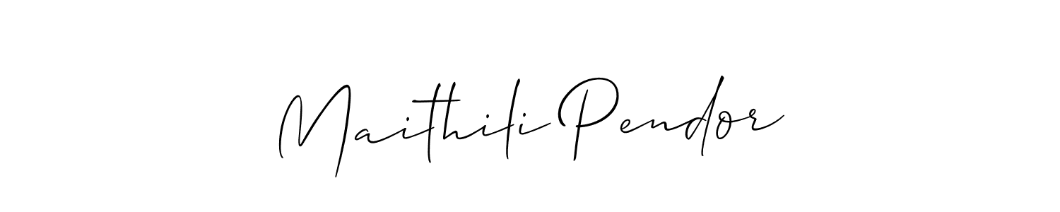 Use a signature maker to create a handwritten signature online. With this signature software, you can design (Allison_Script) your own signature for name Maithili Pendor. Maithili Pendor signature style 2 images and pictures png