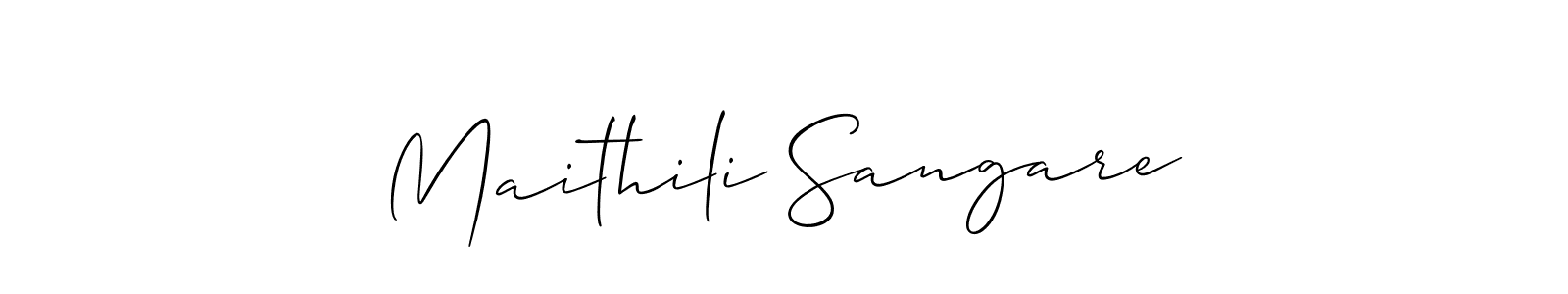 You should practise on your own different ways (Allison_Script) to write your name (Maithili Sangare) in signature. don't let someone else do it for you. Maithili Sangare signature style 2 images and pictures png