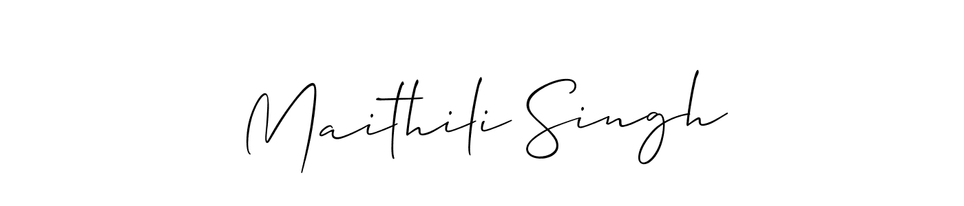 if you are searching for the best signature style for your name Maithili Singh. so please give up your signature search. here we have designed multiple signature styles  using Allison_Script. Maithili Singh signature style 2 images and pictures png