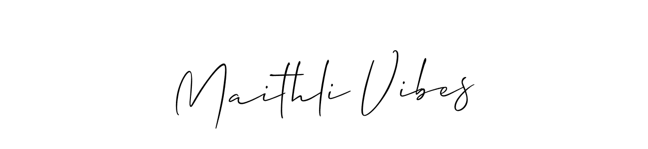 How to make Maithli Vibes signature? Allison_Script is a professional autograph style. Create handwritten signature for Maithli Vibes name. Maithli Vibes signature style 2 images and pictures png
