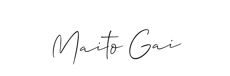 Use a signature maker to create a handwritten signature online. With this signature software, you can design (Allison_Script) your own signature for name Maito Gai. Maito Gai signature style 2 images and pictures png