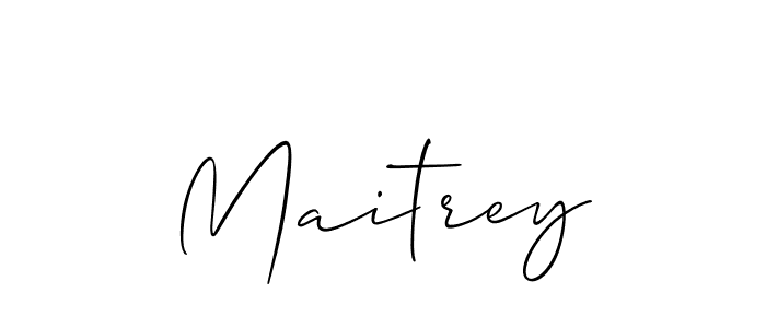 How to make Maitrey name signature. Use Allison_Script style for creating short signs online. This is the latest handwritten sign. Maitrey signature style 2 images and pictures png