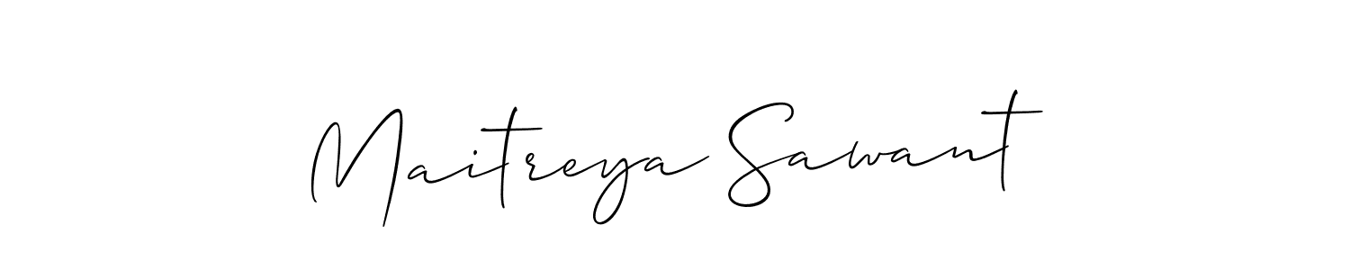 Use a signature maker to create a handwritten signature online. With this signature software, you can design (Allison_Script) your own signature for name Maitreya Sawant. Maitreya Sawant signature style 2 images and pictures png