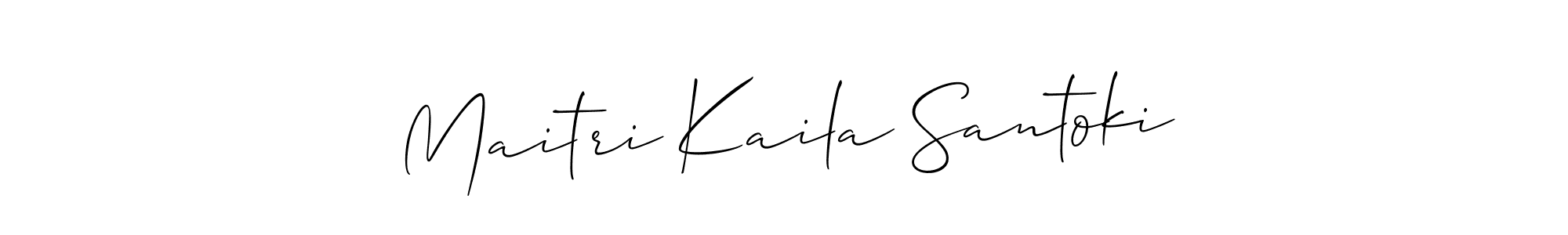 How to make Maitri Kaila Santoki signature? Allison_Script is a professional autograph style. Create handwritten signature for Maitri Kaila Santoki name. Maitri Kaila Santoki signature style 2 images and pictures png