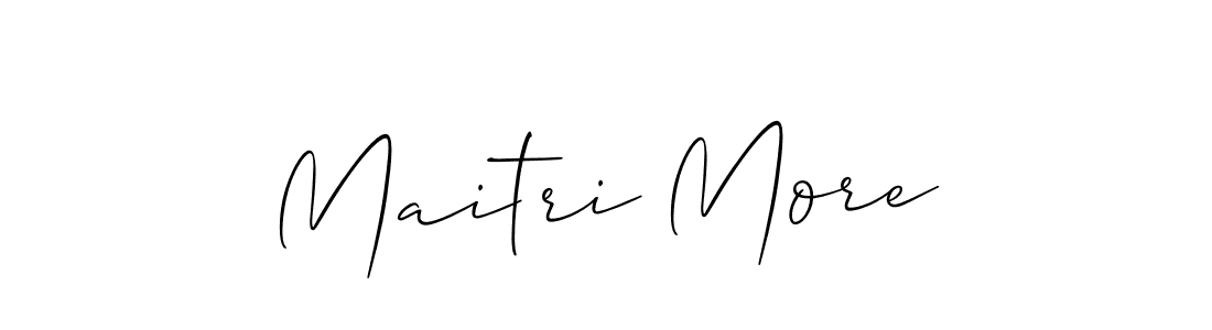 You should practise on your own different ways (Allison_Script) to write your name (Maitri More) in signature. don't let someone else do it for you. Maitri More signature style 2 images and pictures png