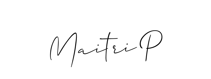 Make a beautiful signature design for name Maitri P. Use this online signature maker to create a handwritten signature for free. Maitri P signature style 2 images and pictures png