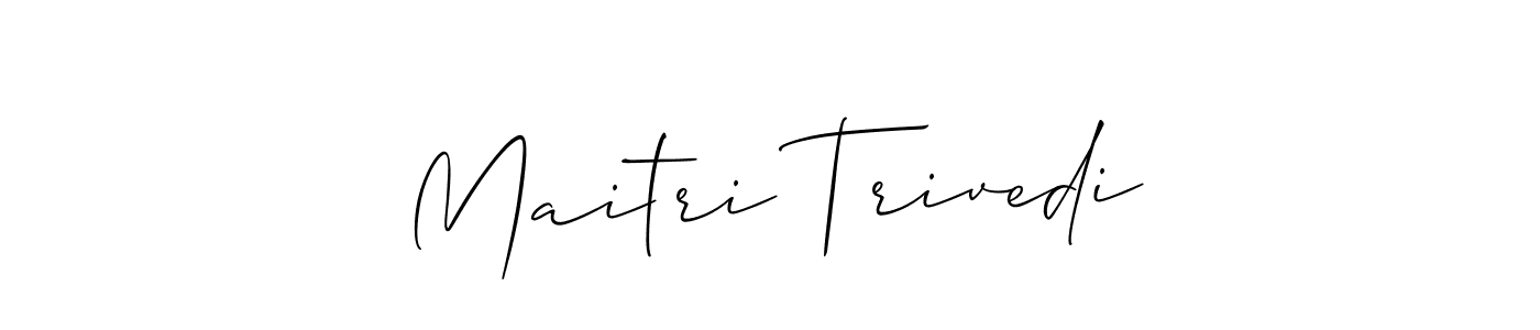 Maitri Trivedi stylish signature style. Best Handwritten Sign (Allison_Script) for my name. Handwritten Signature Collection Ideas for my name Maitri Trivedi. Maitri Trivedi signature style 2 images and pictures png