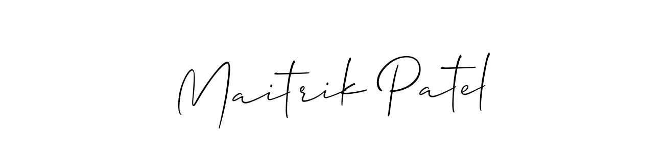 if you are searching for the best signature style for your name Maitrik Patel. so please give up your signature search. here we have designed multiple signature styles  using Allison_Script. Maitrik Patel signature style 2 images and pictures png