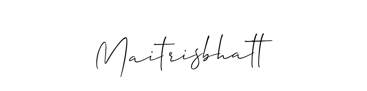 Make a short Maitrisbhatt signature style. Manage your documents anywhere anytime using Allison_Script. Create and add eSignatures, submit forms, share and send files easily. Maitrisbhatt signature style 2 images and pictures png