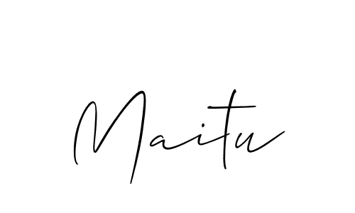 Maitu stylish signature style. Best Handwritten Sign (Allison_Script) for my name. Handwritten Signature Collection Ideas for my name Maitu. Maitu signature style 2 images and pictures png