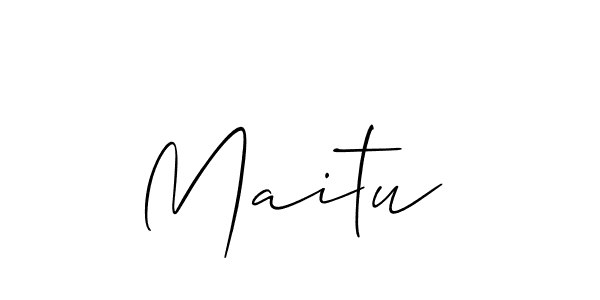 Allison_Script is a professional signature style that is perfect for those who want to add a touch of class to their signature. It is also a great choice for those who want to make their signature more unique. Get Maitu  name to fancy signature for free. Maitu  signature style 2 images and pictures png