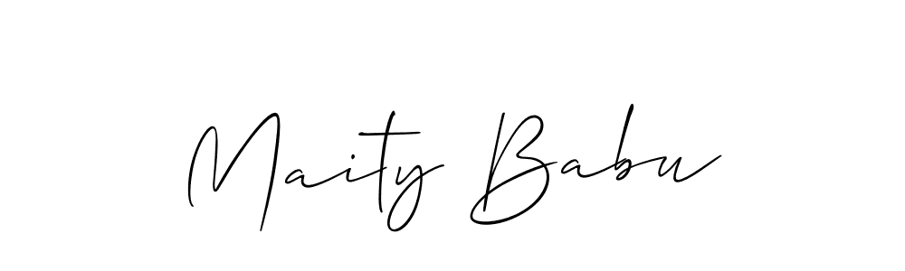 How to make Maity Babu signature? Allison_Script is a professional autograph style. Create handwritten signature for Maity Babu name. Maity Babu signature style 2 images and pictures png