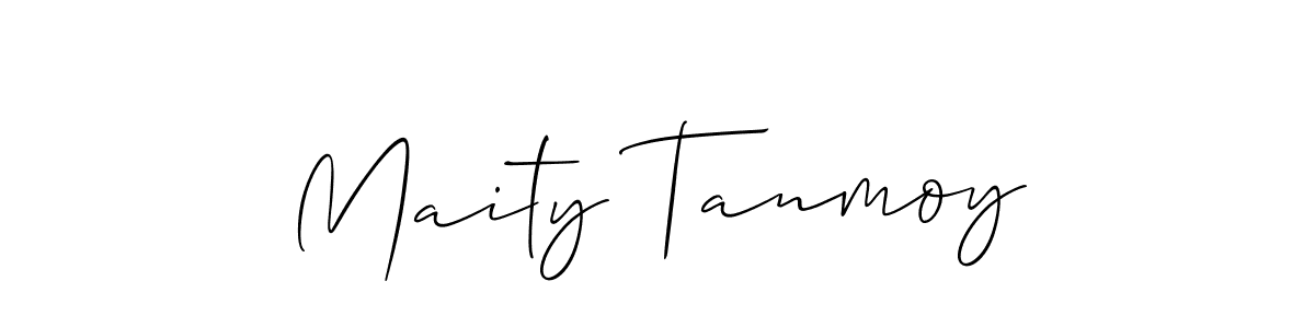 How to make Maity Tanmoy signature? Allison_Script is a professional autograph style. Create handwritten signature for Maity Tanmoy name. Maity Tanmoy signature style 2 images and pictures png
