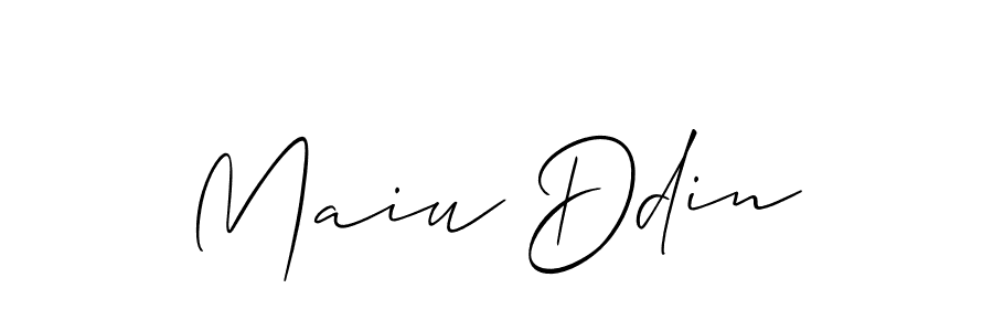 Make a beautiful signature design for name Maiu Ddin. With this signature (Allison_Script) style, you can create a handwritten signature for free. Maiu Ddin signature style 2 images and pictures png