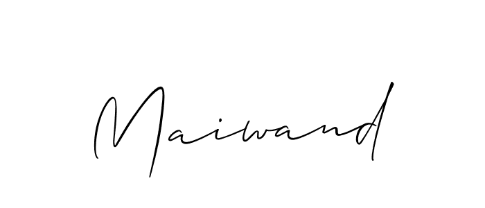 Make a beautiful signature design for name Maiwand. With this signature (Allison_Script) style, you can create a handwritten signature for free. Maiwand signature style 2 images and pictures png