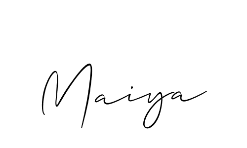 How to make Maiya name signature. Use Allison_Script style for creating short signs online. This is the latest handwritten sign. Maiya signature style 2 images and pictures png