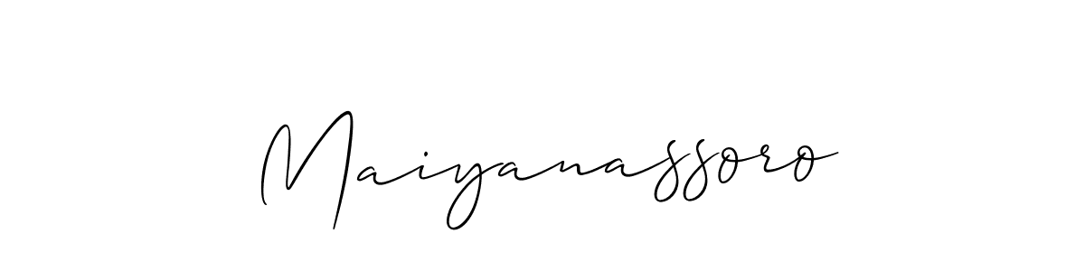 Create a beautiful signature design for name Maiyanassoro. With this signature (Allison_Script) fonts, you can make a handwritten signature for free. Maiyanassoro signature style 2 images and pictures png