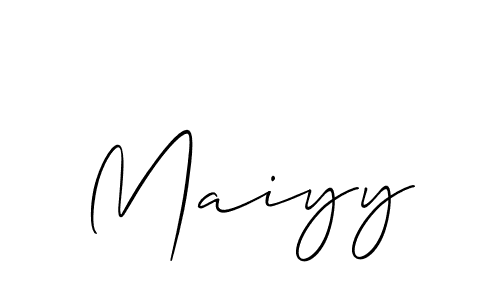 Also we have Maiyy name is the best signature style. Create professional handwritten signature collection using Allison_Script autograph style. Maiyy signature style 2 images and pictures png