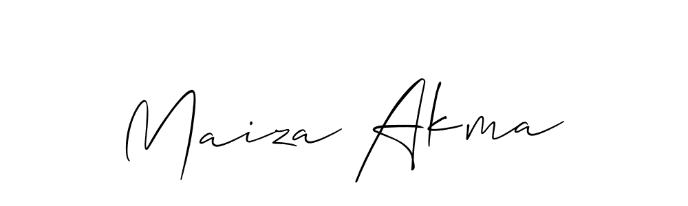 Use a signature maker to create a handwritten signature online. With this signature software, you can design (Allison_Script) your own signature for name Maiza Akma. Maiza Akma signature style 2 images and pictures png