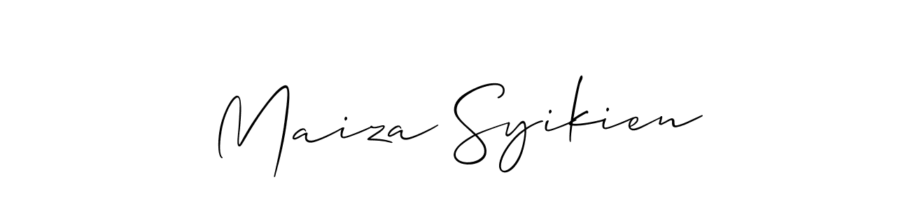 Make a beautiful signature design for name Maiza Syikien. With this signature (Allison_Script) style, you can create a handwritten signature for free. Maiza Syikien signature style 2 images and pictures png