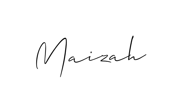 Also You can easily find your signature by using the search form. We will create Maizah name handwritten signature images for you free of cost using Allison_Script sign style. Maizah signature style 2 images and pictures png