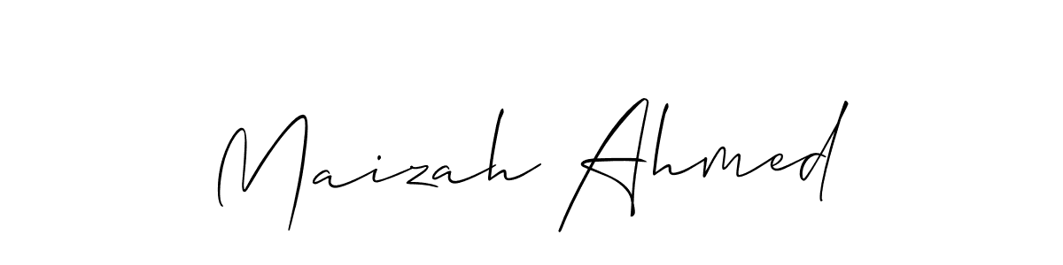 You can use this online signature creator to create a handwritten signature for the name Maizah Ahmed. This is the best online autograph maker. Maizah Ahmed signature style 2 images and pictures png