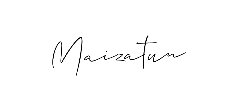 Allison_Script is a professional signature style that is perfect for those who want to add a touch of class to their signature. It is also a great choice for those who want to make their signature more unique. Get Maizatun name to fancy signature for free. Maizatun signature style 2 images and pictures png