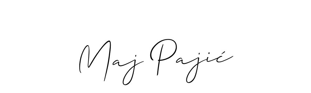 if you are searching for the best signature style for your name Maj Pajić. so please give up your signature search. here we have designed multiple signature styles  using Allison_Script. Maj Pajić signature style 2 images and pictures png