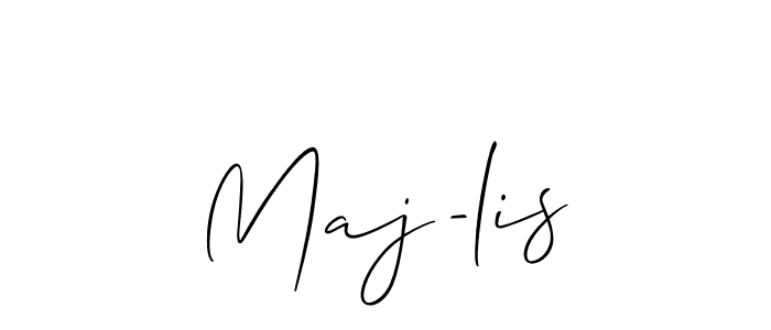 It looks lik you need a new signature style for name Maj-lis. Design unique handwritten (Allison_Script) signature with our free signature maker in just a few clicks. Maj-lis signature style 2 images and pictures png