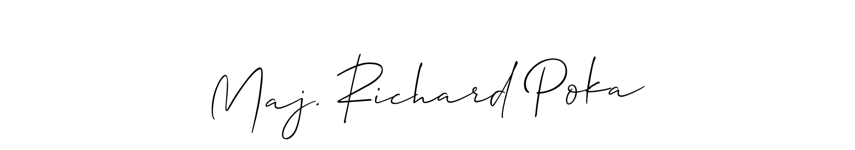 Here are the top 10 professional signature styles for the name Maj. Richard Poka. These are the best autograph styles you can use for your name. Maj. Richard Poka signature style 2 images and pictures png