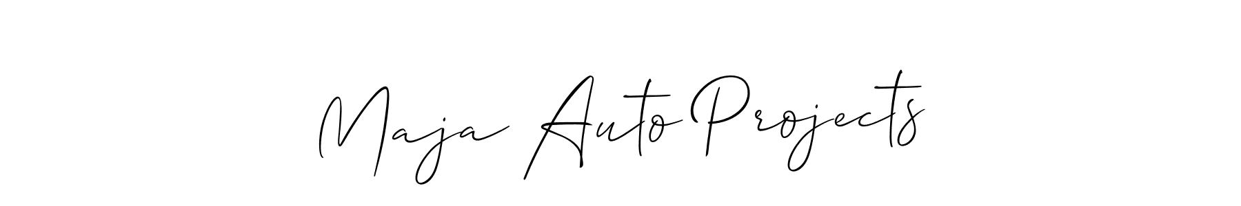It looks lik you need a new signature style for name Maja Auto Projects. Design unique handwritten (Allison_Script) signature with our free signature maker in just a few clicks. Maja Auto Projects signature style 2 images and pictures png